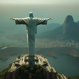 Christ the Redeemer, unreal engine 5, cinematic lighting, photorealistic, realistic, hyper detailed, 8k, octane render, cinema 4d