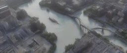 city on a karstic spur by a river