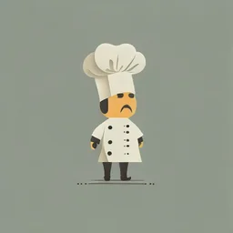 minimalistic character. chef