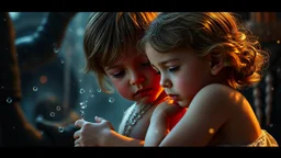 Beautiful "Brave New World", (Aldous Huxley), children, devotion, exquisite composition, beauty, magic, fantasy, close foreground detail, beautiful intricate insanely detailed octane render, 16k artistic photography, photorealistic concept art, soft natural volumetric cinematic perfect light, chiaroscuro, award-winning photograph, masterpiece