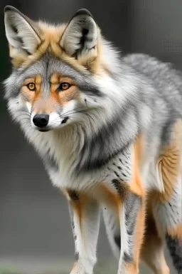wolf mixed with fox