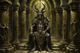 the horned god baal in the castle dungeon