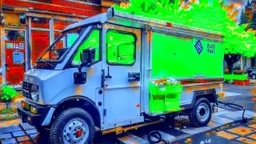 small electric milk delivery truck