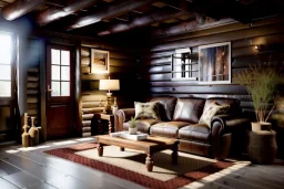 Log Cabin interior livingroom