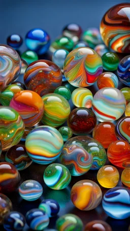 many stunning glass marbles, colorful, extremely detailed, realistic shapes, colorul, 90s nostalgia, stunning, shiny, ultra detailed, perfect photo