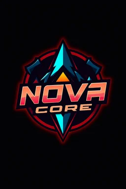 create me a logo for something called (nova core) for a gaming channel with the name in it