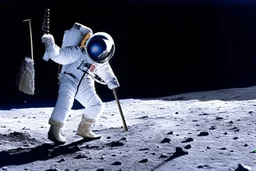 Apollo-15 astronaut David Scott demonstrates freefall on the Moon by dropping a feather and a hammer.