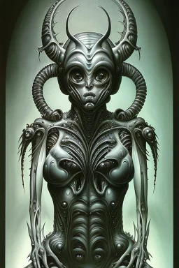 Biomorphic Biomechanical Alien Queen by Giger