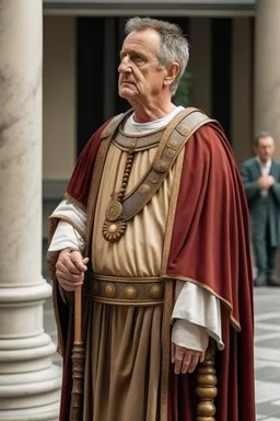 persona vestita da senatore antico romano