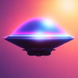 ufo grande luminosa, cristalli luminosi, SWANN, cielo rosa blu, pieno di dettagli, sole liscio e luminoso ， atmosfera di luce soffusa, effetto luce ，