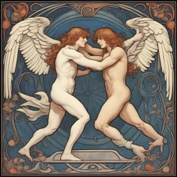 [Art Nouveau: new wave of british heavy metal] Jacob wrestling with angel