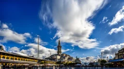 desktop wallpaper ,Kadikoy Sqaure, Moda and Fenerbahce Kalamis,blue sky nice clouds,