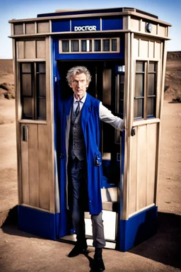 Doctor who test driving a new TARDIS