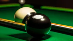 8 ball and cue ball on a pool table