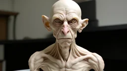 Moises , sin pelo con mirada vaga y color de piel blanca