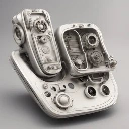 futuristic analog mechanical phone,