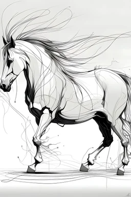 A abstract drawing of the white pony the album cover of Deftones