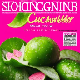 SHOCKING PINK magazine cover: special cucumber issue