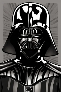 A portrait of Darth Vader