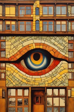 The endless depth of a pupil in the eye; Hundertwasser; Hundertwasser; M. C. Escher; Golden Hour