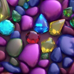 rare colorful gems, surreal max detail 8k