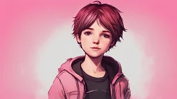 Life is Strange cute Max Canfield screensaver, pink tones