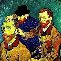 VAN GOGH CUTTING HIS OWN EAR