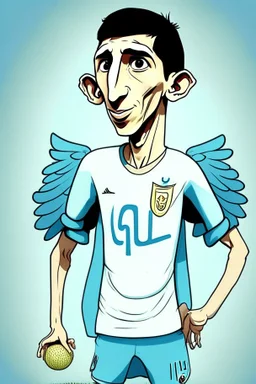 cartoon Angel Di Maria Argentine football player