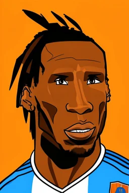 Didier Drogba Footballer, cartoon 2d