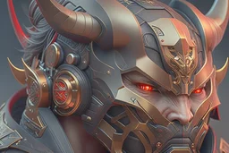 Best quality, masterpiece, ultra high definition,Futuristic, cyberpunk,Hannya-Maske, Comic style