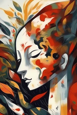 Psychoanalytic phantasy. Oil painting to feel free
