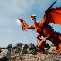 photographer taking photo of an angry dragon