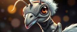 brilliant detailed full figure portrait disco glittery goose ant alien gremlin anime