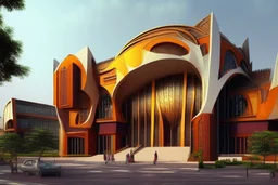 Worlds best building design for a college campus. Unique and brilliant architectural design. Use Indian hindu style mixed with modern European style