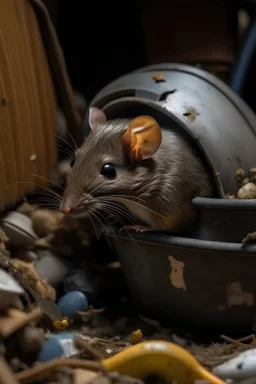 мишка на мусорке