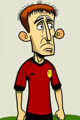 Oliver McBurney Footballer r cartoon 2d