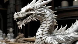 A white dragon like the series Game of Thrones