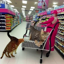 Musicians of hell in lidl with cats