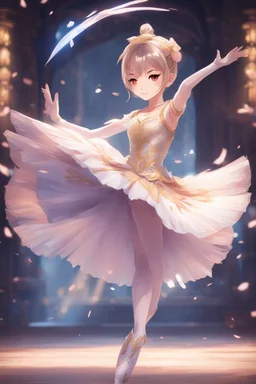 ballerina in the style of genshin impact