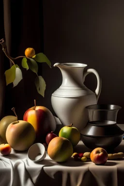 Set up a still life arrangement with objects of different shapes. Create a drawing or painting of the still life, focusing on capturing the shapes, forms, and spatial relationships accurately.