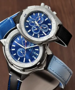 wristwatch galaxy universe astronaut chronograph blue