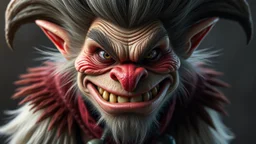 Create a photorealistic troll portrait