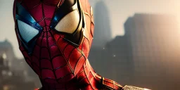 portrait,beautiful spider-man robot, post-apocalyptic in a cyberpunk city, realistic, intriacte detail, sci-fi fantasy style, volumetric lighting, particales,highly detailed,cinamatic, deep