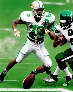 Boston Shamrocks American Football team, Magazine Cover, vintage, photo-realistic, hyper-realistic, sports, Football, action