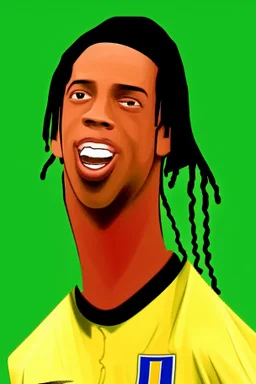 Ronaldinho Brazilian soccer player 2d cartoon