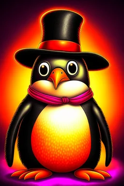Halloween penguin art