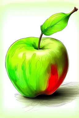apple, drawing