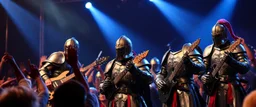 rock concert in knights armor