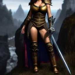 ultra detailed fullbody Portrait in oil on canvas of a beautiful busty woman with Skyrim Dragon priest mask and armor,extremely detailed digital painting, extremely detailed face,crystal clear Big eyes, mystical colors ,perfectly centered image, perfect composition,rim light, beautiful lighting, 8k, stunning scene,extremely sharp detail, finely tuned detail, ultra high definition raytracing, in the style of robert e howard and pablo oliveira and Ken Kelley and Ohrai Noriyoshi and Simon Bisley