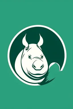 rhinoceros + egg +fierce + logo simple